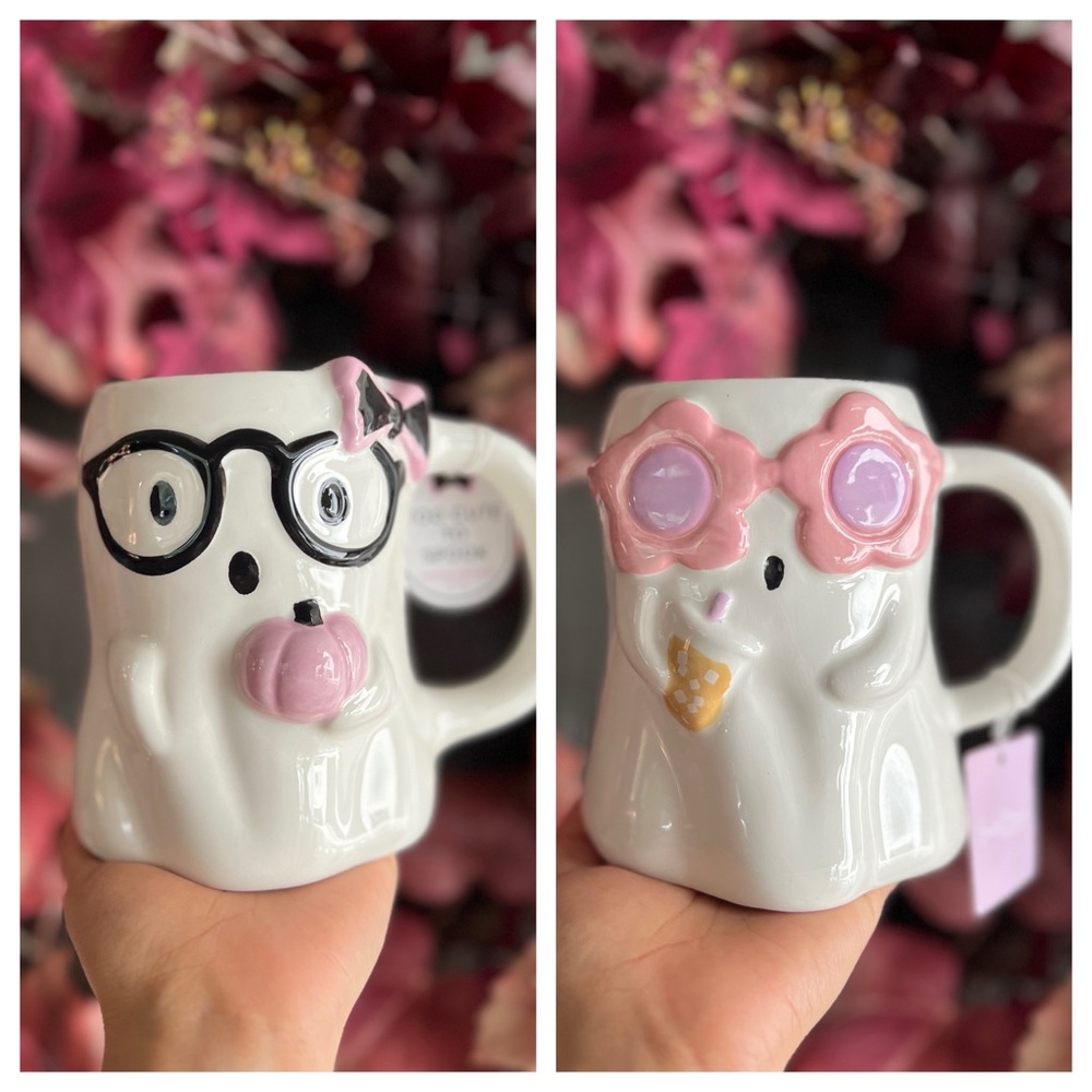 ✨NEW👻 Ghost with Glasses Mug Set🖤